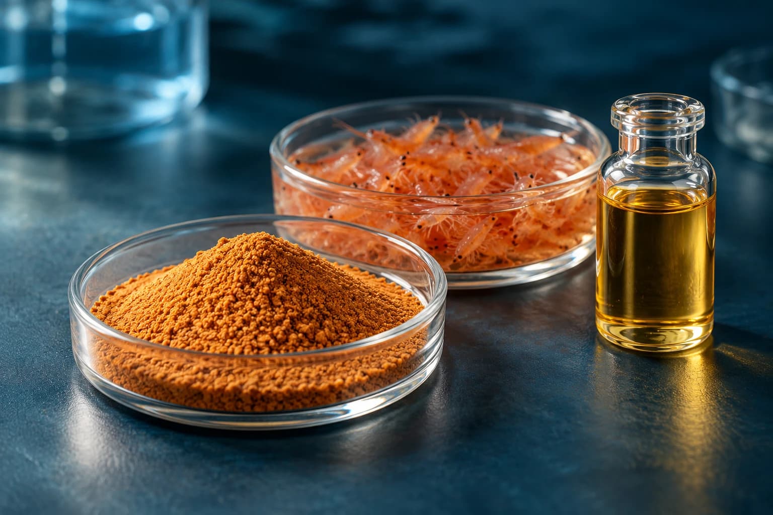 Artemia meal, whole Artemia and Artemia oil